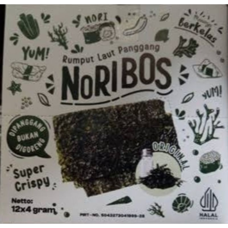 

noribos rumput laut rasa original 1 box isi 12 pcs