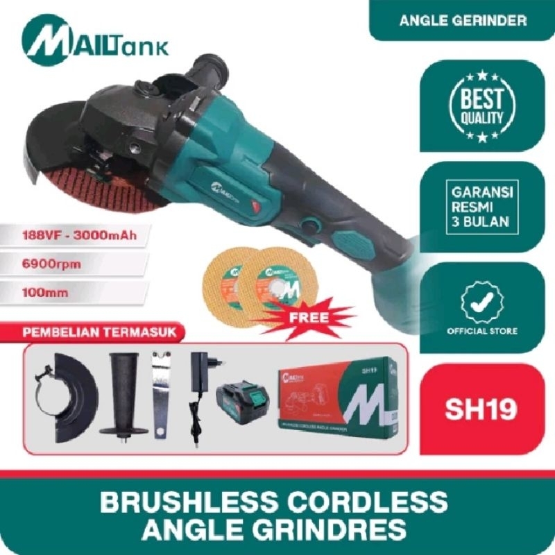 Mesin Gerinda Cordless Mailtank Brushless