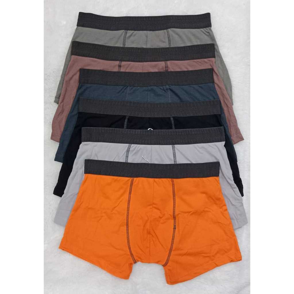 TB - 3pcs Celana Dalam Boxer Pria M L XL CD Cowok Katun Polos Underwear Laki-laki Pakaian Dalam Dewa