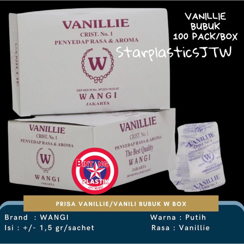 

TOP QUALITY! Vanili Bubuk - Vanilie W Wangi 1pack isi 100bks