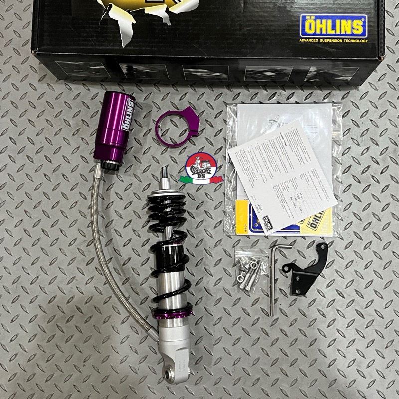 Shock Tabung Pisah Ohlins PI 701 Silver Purple Vespa Sprint Primavera GTS