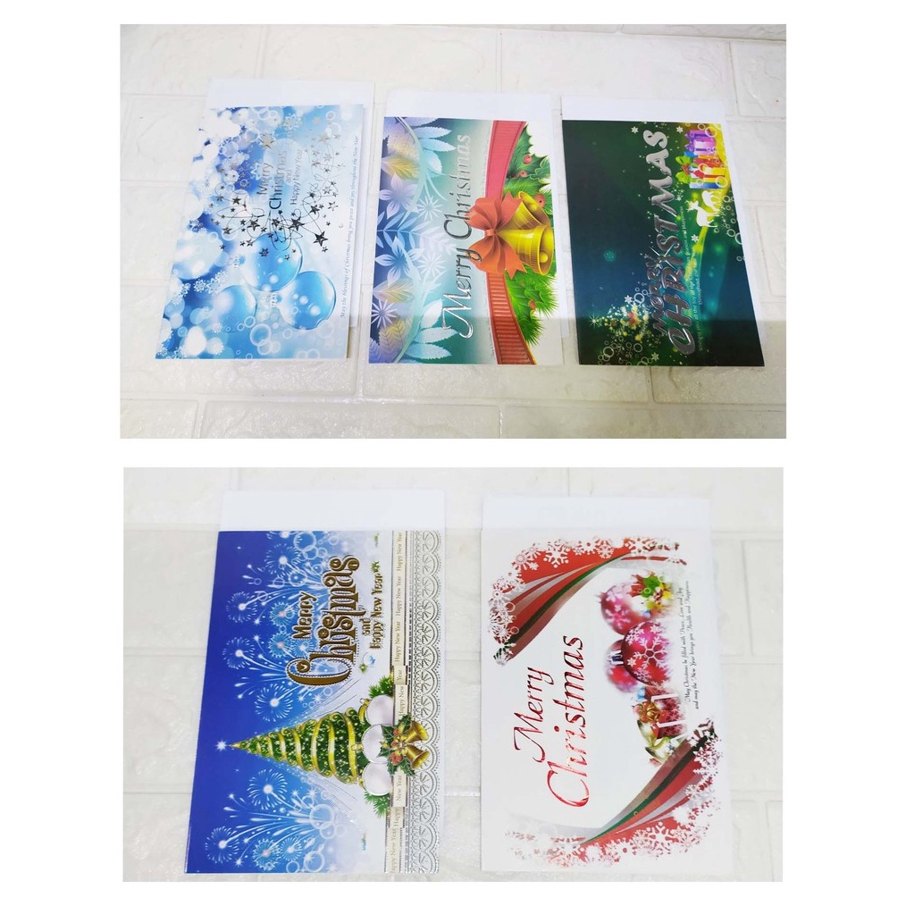 

KUALITAS OKE Kartu Natal Ukuran L Kartu Ucapan Gift Card Amplop Murah Cantik