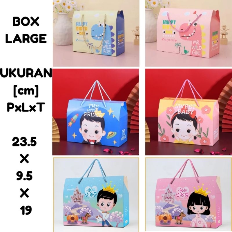 

HAPPY BOX DINO LARGE KOTAK SOUVENIR SNACK GIFT BIRTHDAY BINGKISAN ULTAH PRINCE
