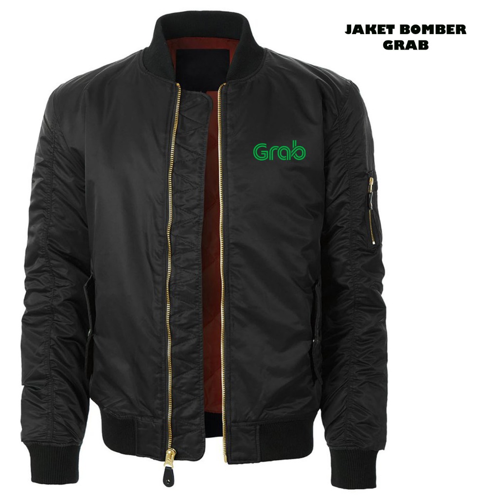 Jaket Jaket Bomber Grab Jaket Ojek Taslan anti air anti angin ,Promo Jaket Bisbol Pria Ojol Grab Jac