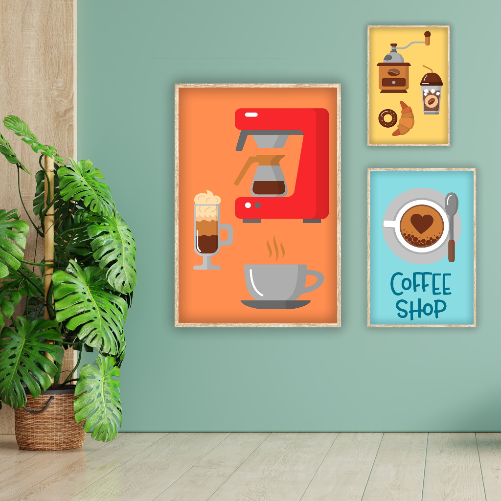 Hiasan Dinding Cafe Kopi Kichen Dapur 15x20 CM 20x30 CM 30x40 CM Wall Decor Dekorasi Kayu Pajangan D