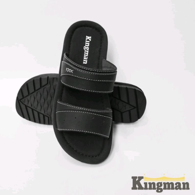 Kingman Sandal Pria Casual Premium Osaka Sandal Ori Premium Kualitas Import - Hitam