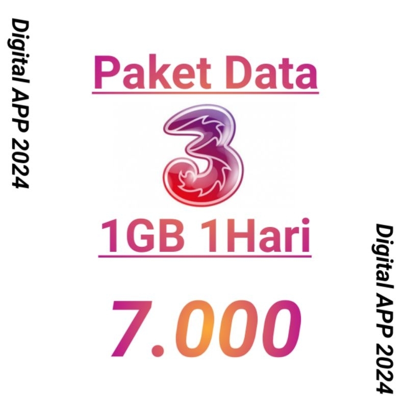 Isi Ulang Paket Data Tri (1GB)