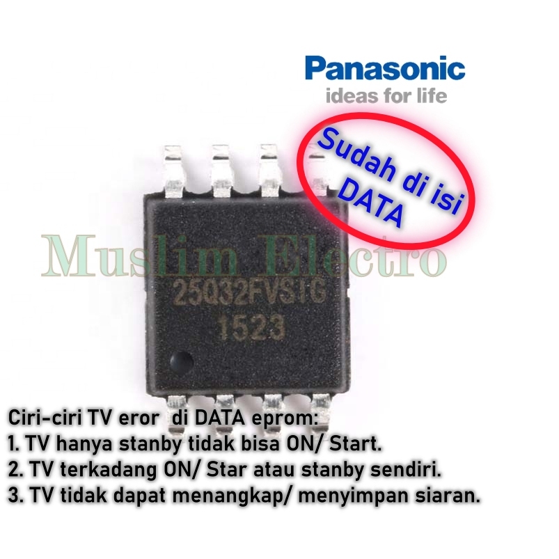 Ic Eprom Isi FW LED TV Panasonic TH 24E303 Board TP.V56.PA671