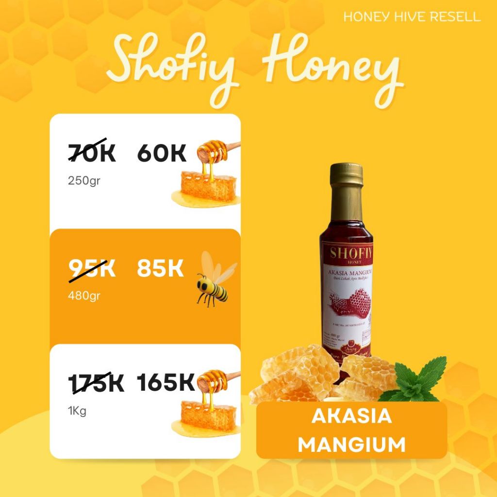 

Madu Hutan Alami Akasia Mangium by : Shofiy Honey (250gr -1kg)