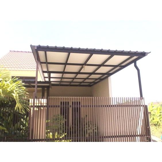 kanopi minimalis atap spandek+GRC sidoarjo