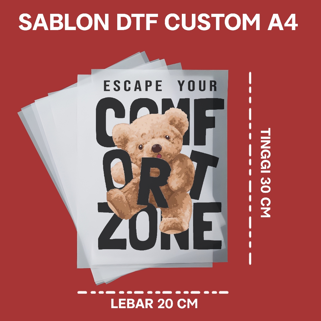 

SABLON GAMBAR CUSTOM DTF SATUAN UKURAN SABLON A4