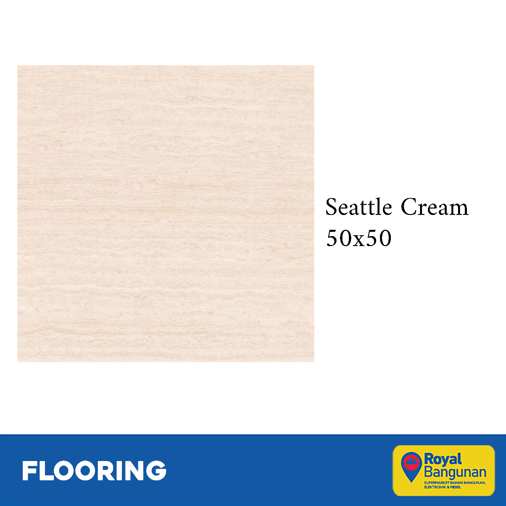 Milan Keramik Seattle Cream 50x50 Keramik Lantai Motif Marble Glossy