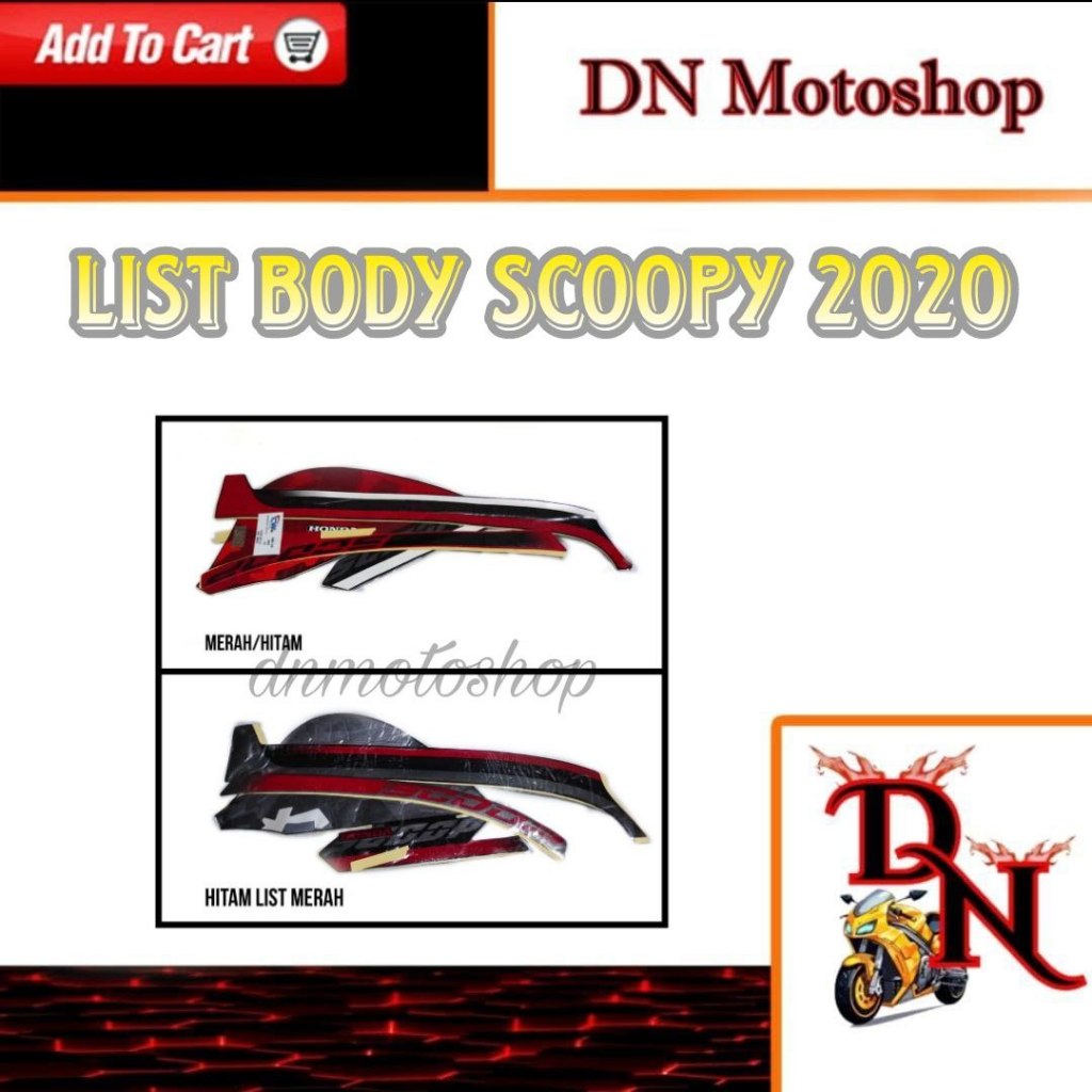 STRIPING STICKER LIST BODY HONDA SCOOPY 2020