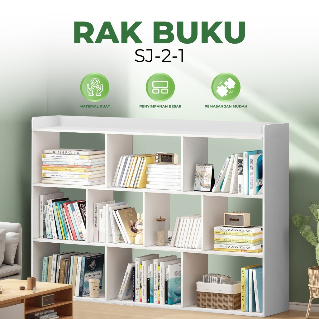 Rak Pajangan Ruang Tamu - Rak Buku - Rak Buku Minimalis Aesthetic - Rak Buku Aesthetic Rak Buku Kayu