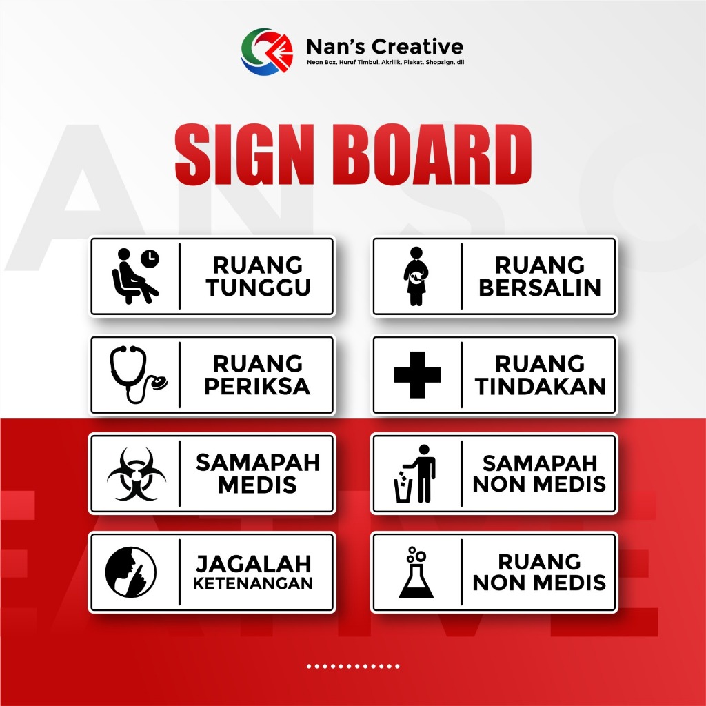 

SIGN BOARD/Papan Akrilik/PAPAN NAMA AKRILIK 1 SISI