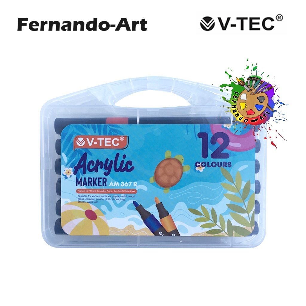 

V-TEC ACRYLIC MARKER 12 COLOR (AM 367 R)
