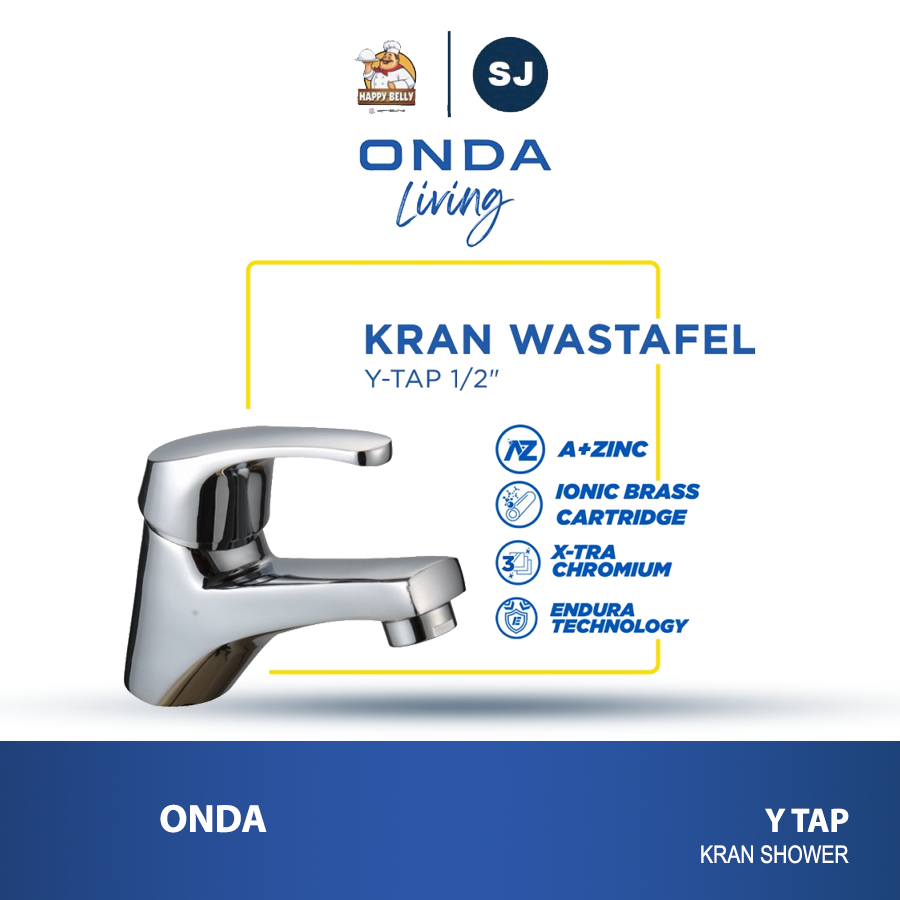 ONDA Kran Wastafel Cuci Tangan Kuningan Y-TAP 1/2"