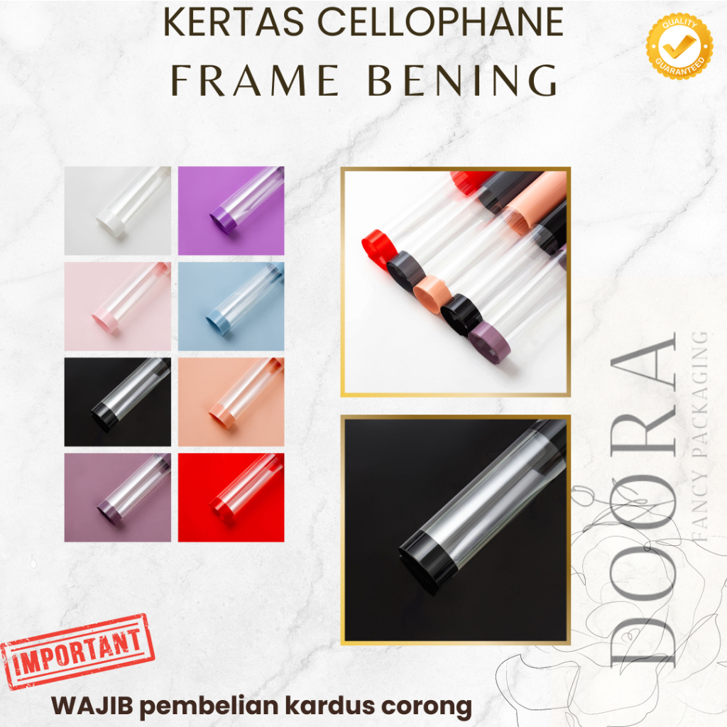

Kertas Cellophane Buket Bunga Frame Bening [20 lembar]