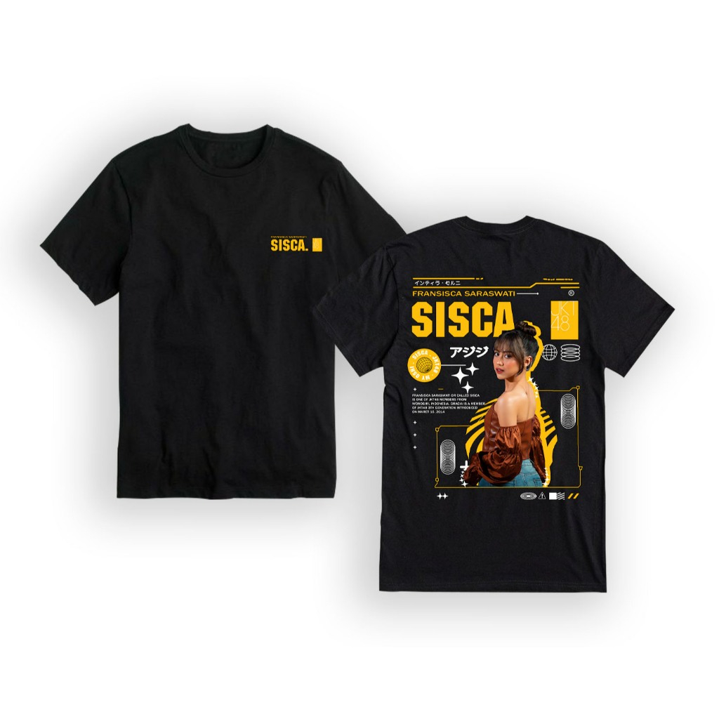 Kaos Sisca JKT48 Yellow  - kaos jkt48 keren - kaos distro murah - Kaos sablon - Kaos keren oshiku - 