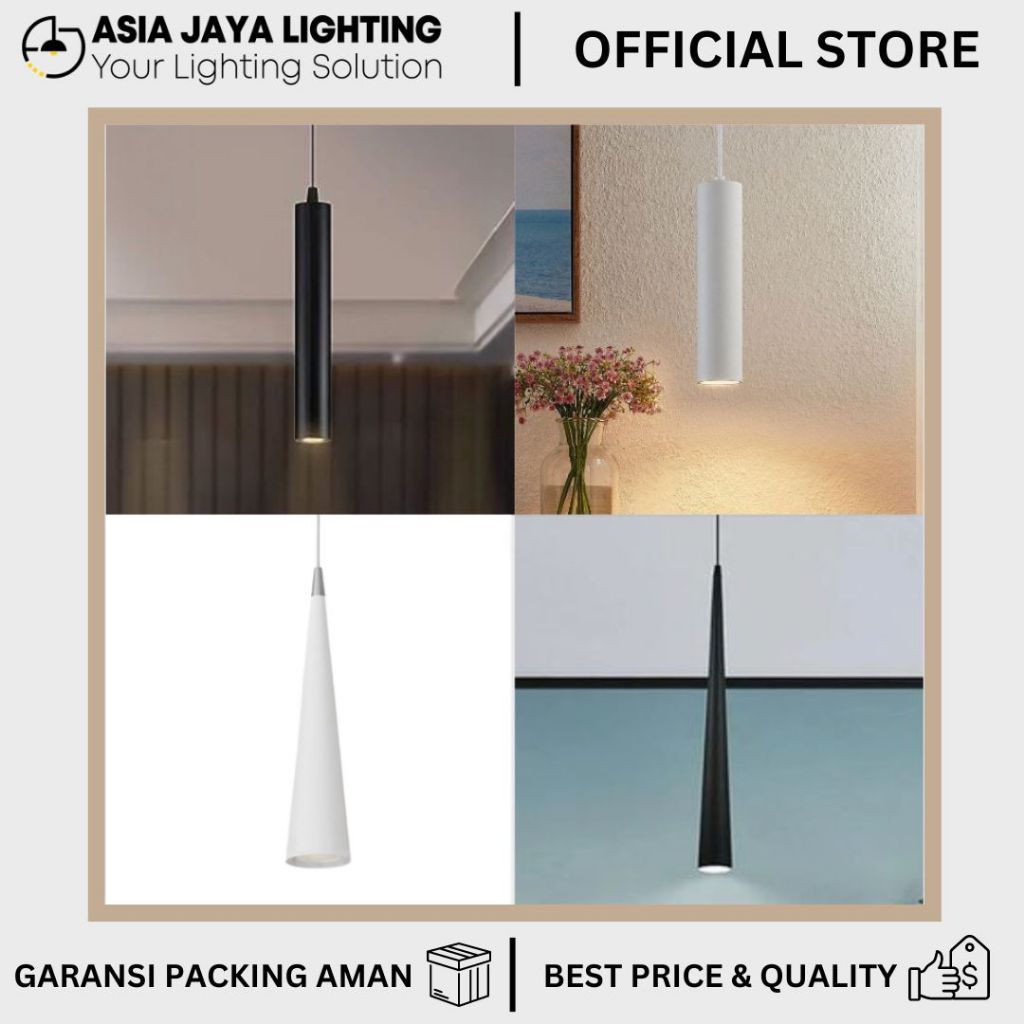 LAMPU GANTUNG PENDANT / LAMPU GANTUNG CABANG 1 / PENDANT LIGHT / LAMPU PENDANT MINIMALIS / LAMPU GAN