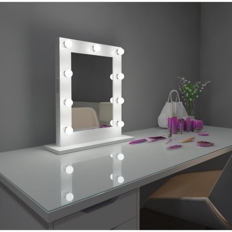 Vanity mirror Cermin Rias Salon Lampu led 60x80cm Framelles Standing Mirror Meja Rias Make UpCermin 