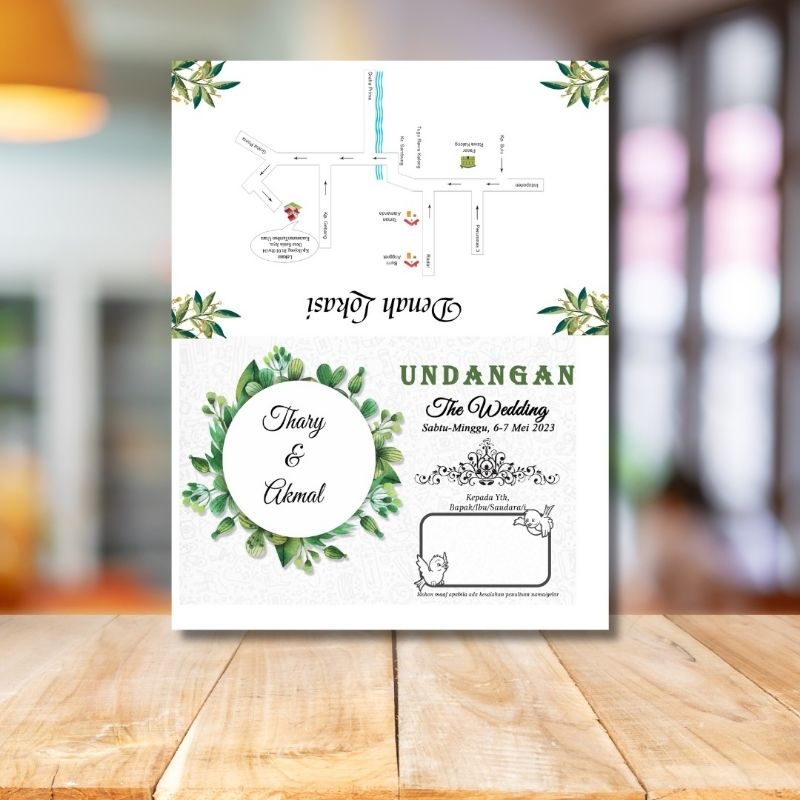 Undangan pernikahan simpel hargamurah minimal 50pcs
