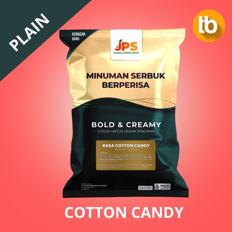 

JPS Powder Bubuk Minuman Serbuk Instan Rasa Cotton Candy Plain Tanpa Gula 1Kg