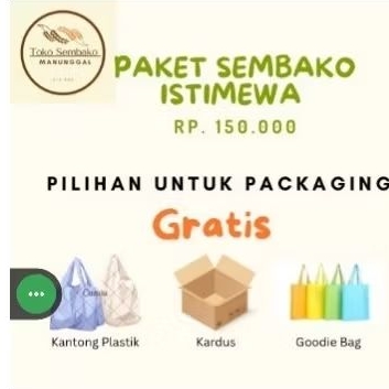

PAKET SEMBAKO ISTIMEWA
