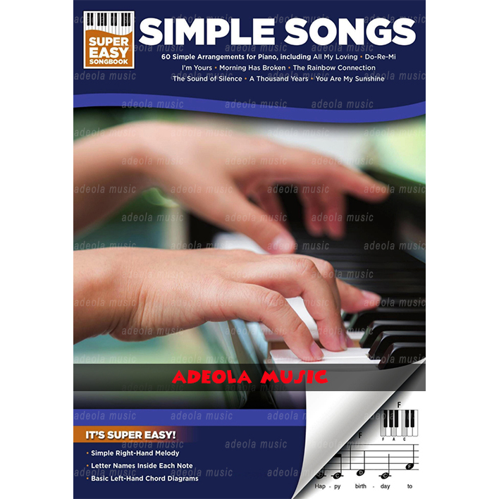 Buku Keyboard / Piano Pemula / (PFC-93) SUPER EASY PIANO – SIMPLE SONGS