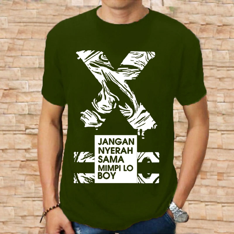 KAOS DISTRO PRIA KEREN YOGS JANGAN NYERAH BAJU PRIA DEWASA TERBARU JUMBO TEBAL ORIGINAL