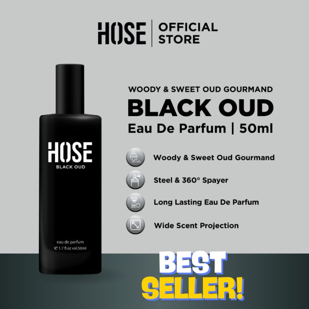 HOSE Eau De Parfum EDP Black Oud 50 ml (Official)