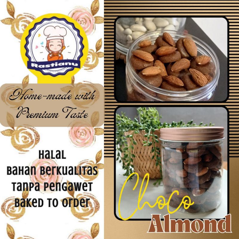 

Choco Almond Cookies Kue Kering Rasa Coklat Toping Kacang Almond