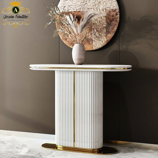 Meja konsul marmer stainless meja pajangan