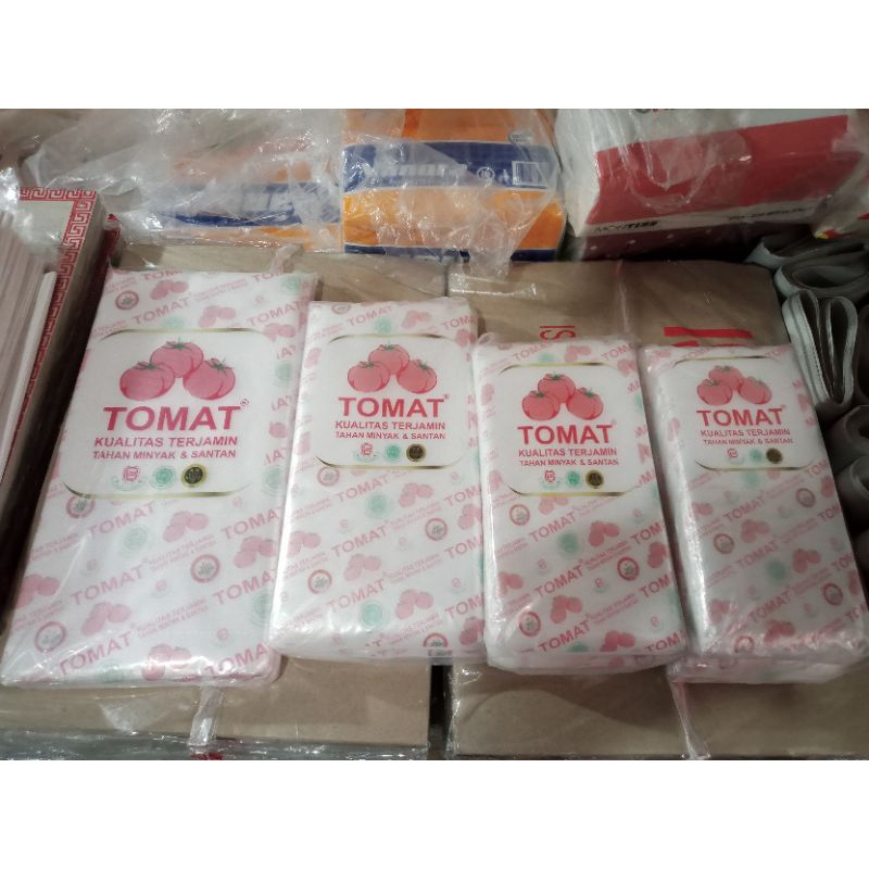 Plastik PE merek TOMAT uk 15x30 - 12x25 - 10x20 - 9x20 isi 4pck (1kg) Almira plastik