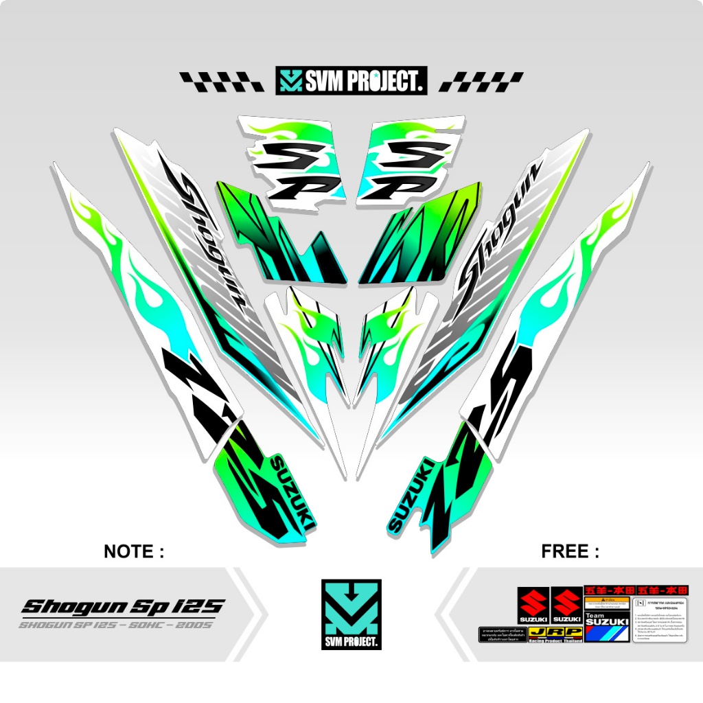 STRIPING SHOGUN SP 125 MOTIF 8 / STIKER SOGUN  / STICKER SHOGUN SP / TAHUN 2005-2010 / SVMPROJECT