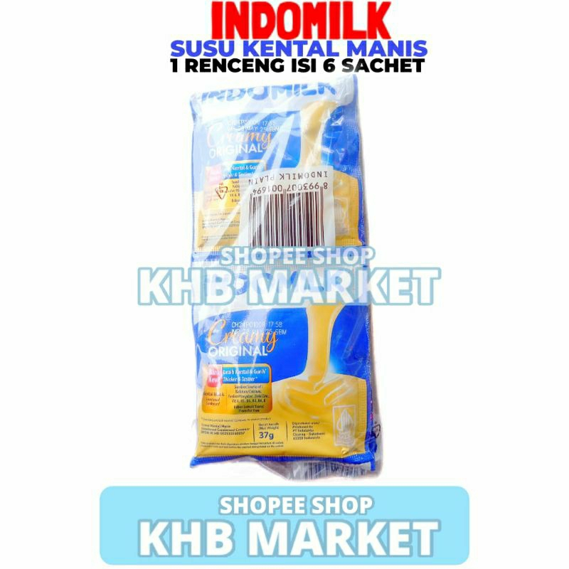 

Susu Kental Manis Enaak Indomilk Vanilla 1 Renceng Isi 6 Sachet 37GR