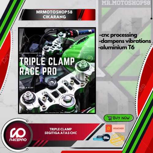 TRIPLE CLAMP RACEPRO KAWASAKI NINJA 250 TRIPLE CLAMP NINJA 250 FI OLD NINJA 150RR STEERING R15V3 V4