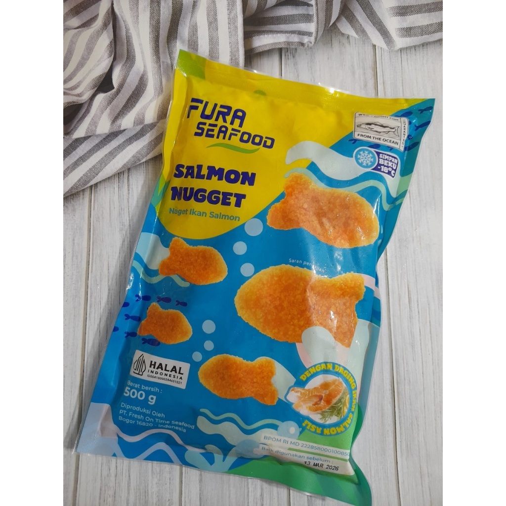 

SALMON NUGGET FURA SEAFOOD 500GR NAGET IKAN HALAL