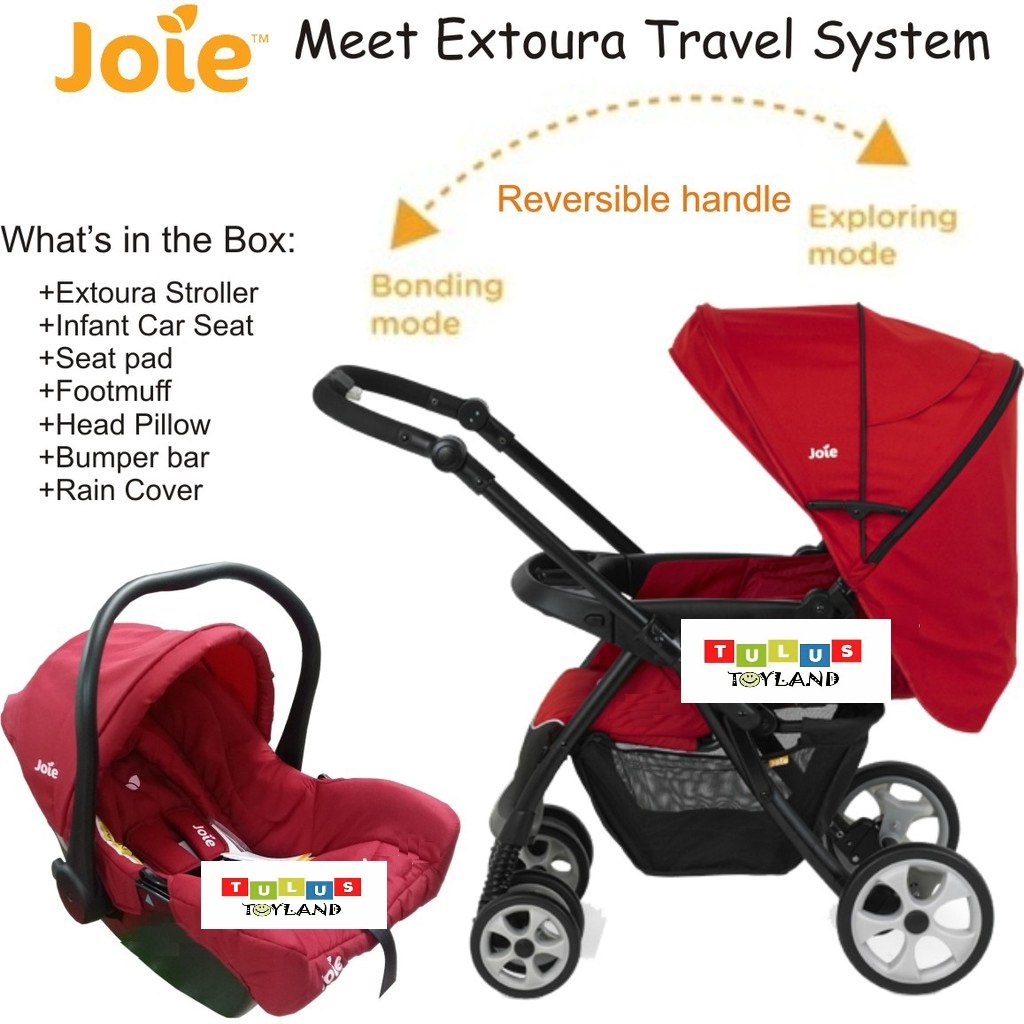Stroller Joie Extoura Travel System Stroller dan Car Seat Anak Bayi Baby Travelling
