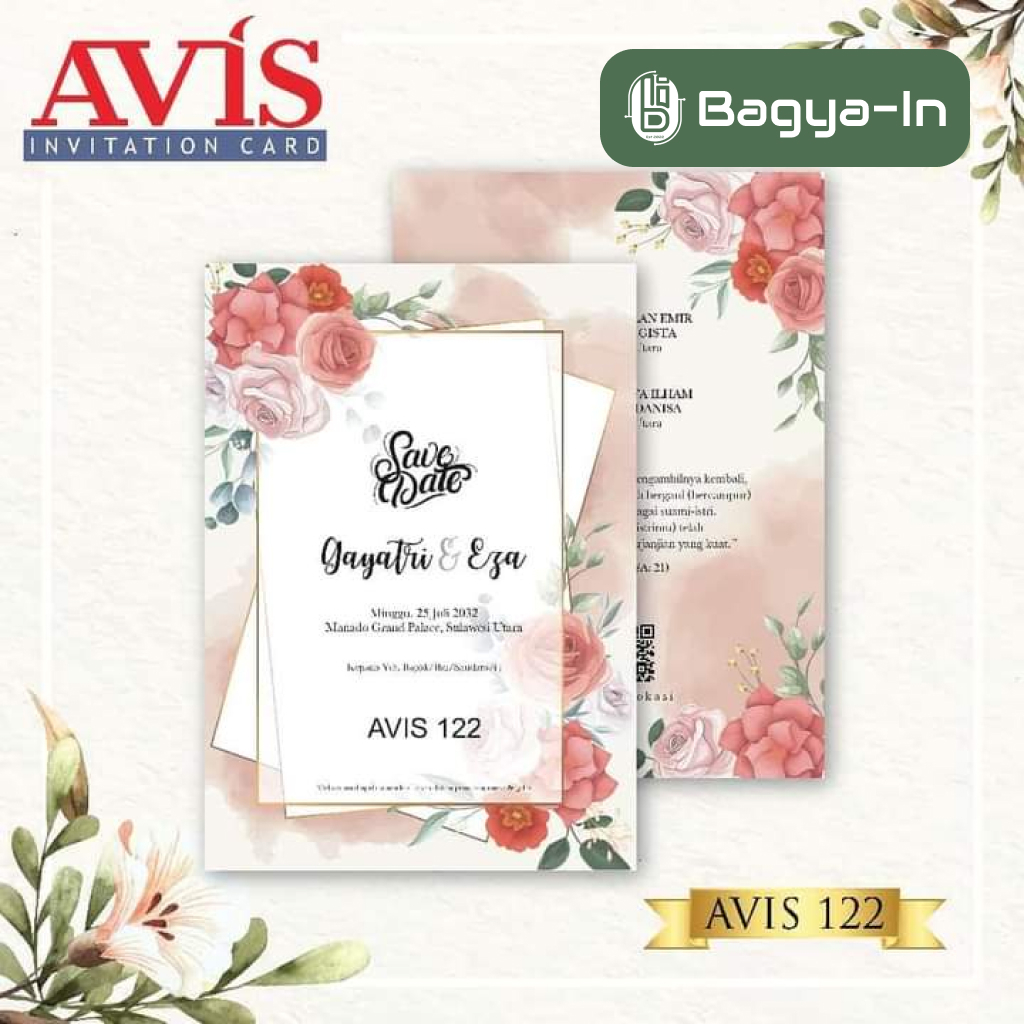Blangko Undangan AVIS 122 / Blangko Undangan Kosongan Murah -  isi 100pcs