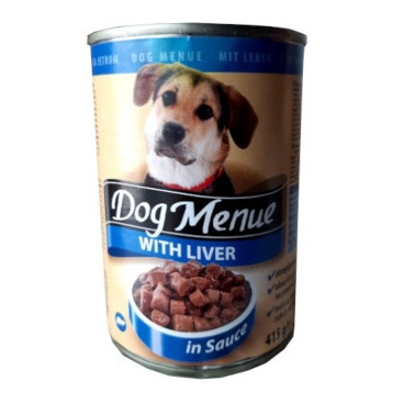 Dog Menue With liver Sauce Wet Dog Food Makanan Anjing Basah Kaleng