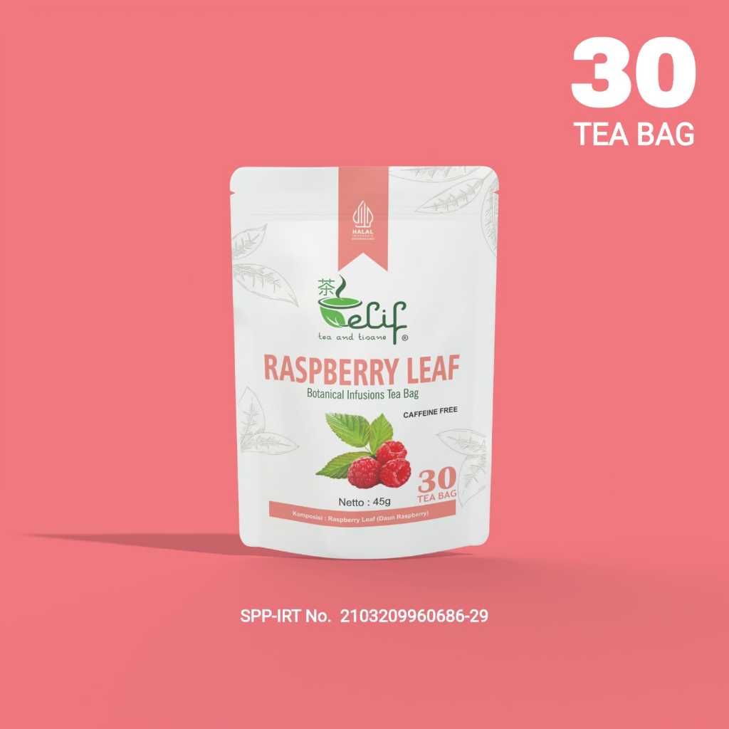 

ELIF TEA AND TISANE Raspberry Leaf Tea | Red Raspberry Leaves Teh Daun Raspberry Merah Teh Promil | 30 Tea Bag