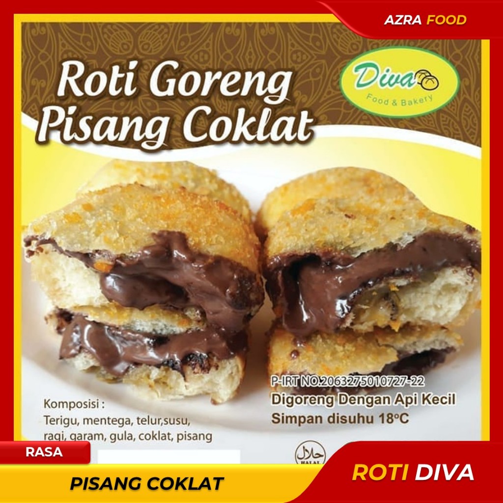 

Makanan Cemilan Frozen Food Roti Goreng Diva Rasa Pisang Coklat Keju Ayam Sayur Sosis Termurah Enak