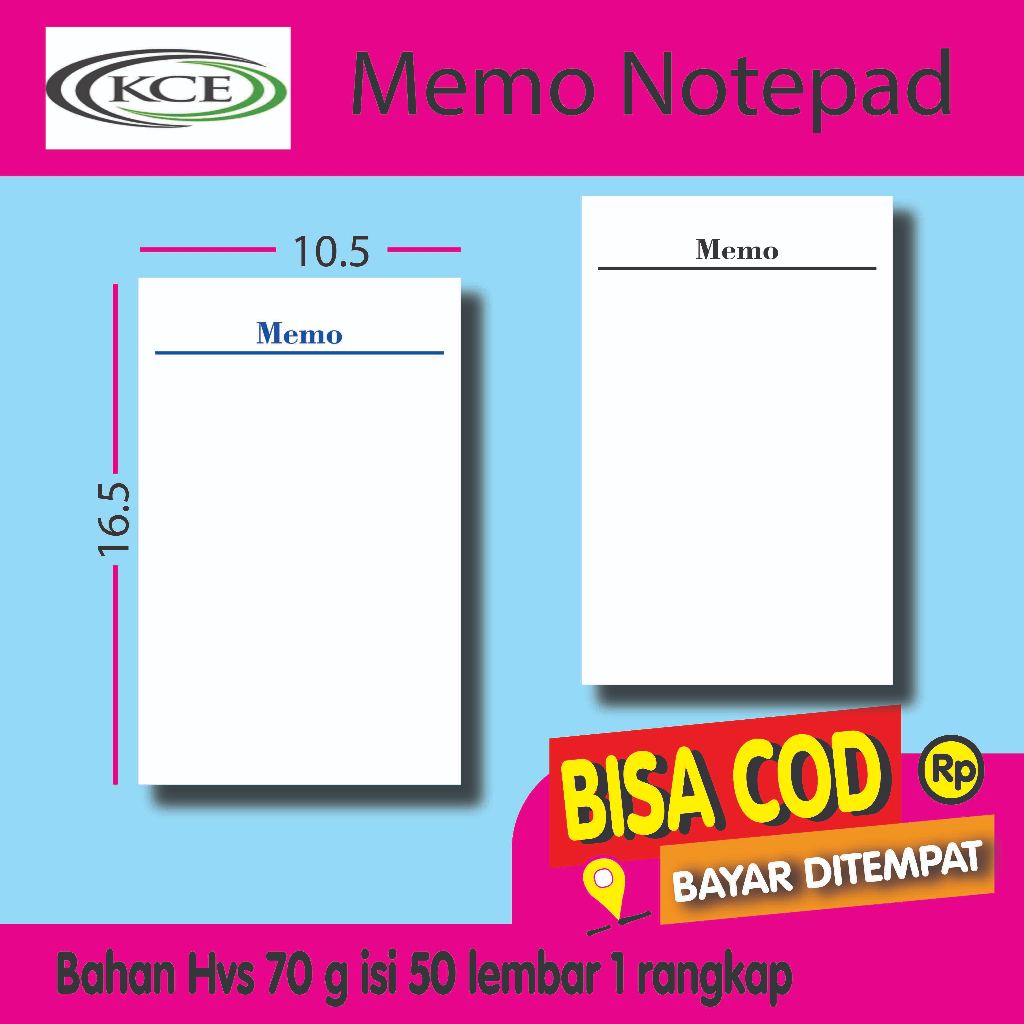 

memo polos notepad isi 50 lembar ready stok