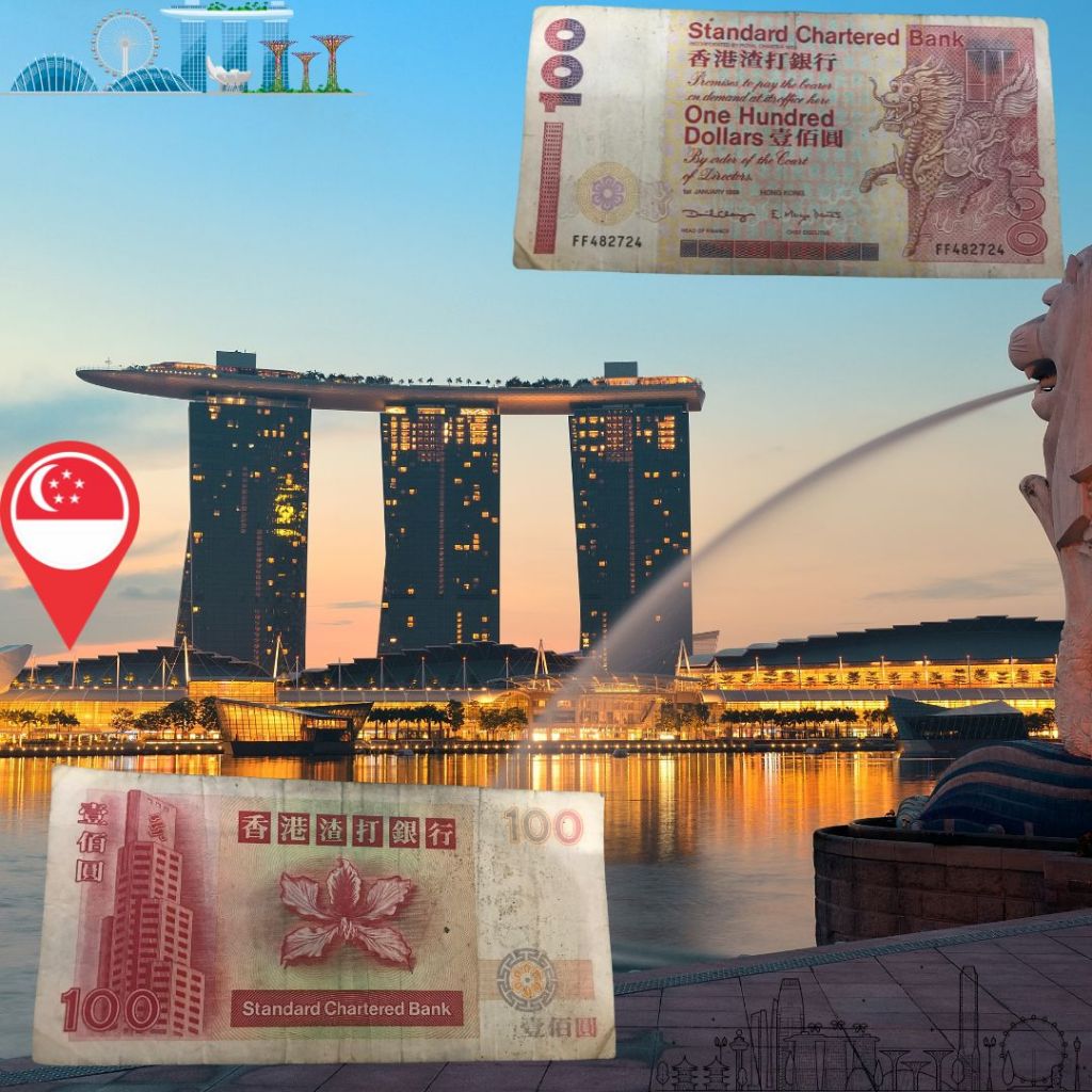 Uang Pecahan Lama 100 dollar hongkong 1999