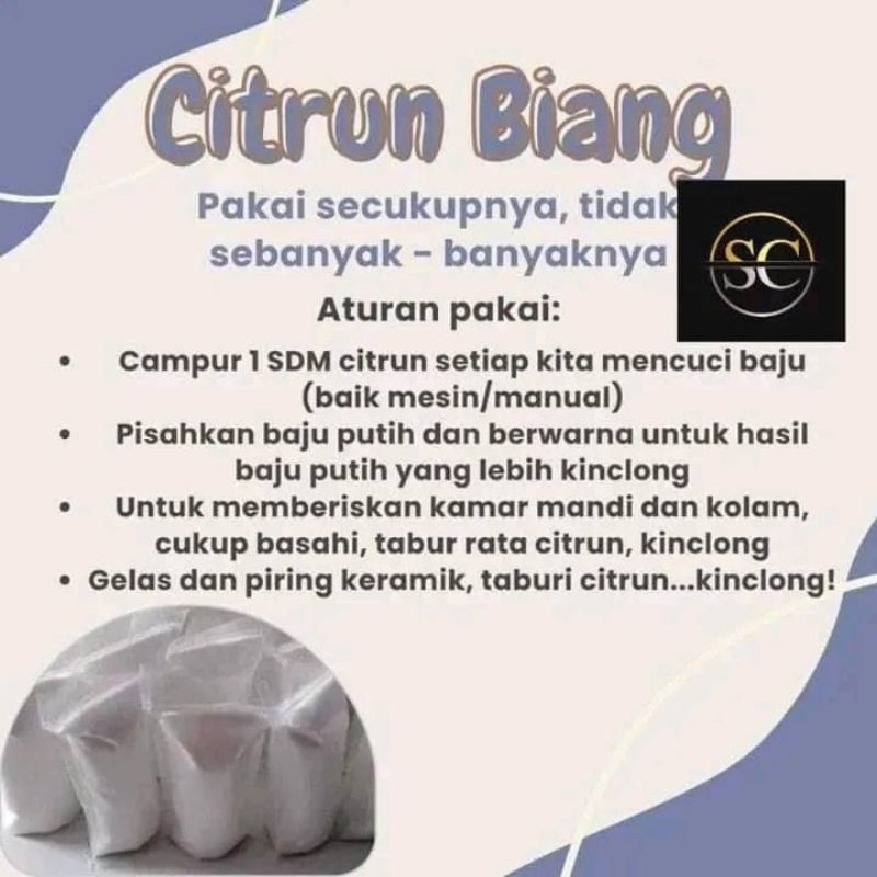 Biang citrun / bubuk citrun pembersih serbaguna