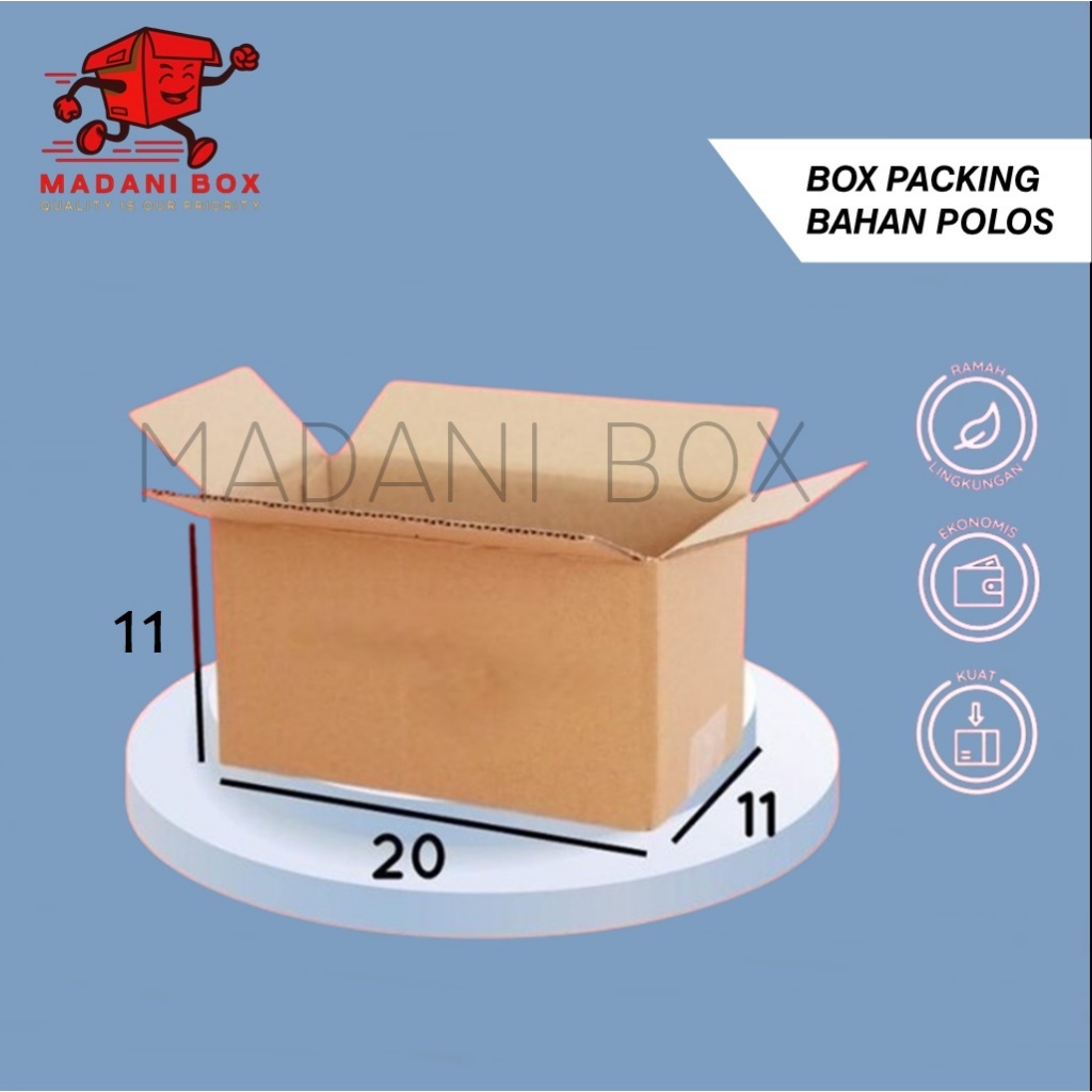 

Kardus Packing 20x11x11 - Kemasan Karton Box Dus Packaging Polos Murah