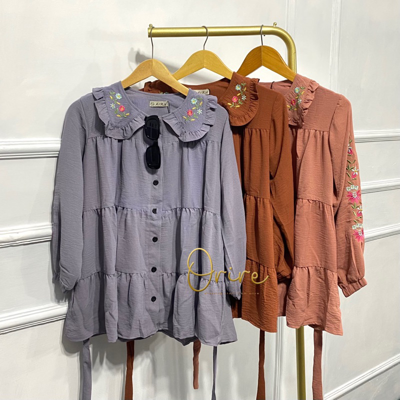 One set lengan panjang wanita cringkel premium/Piyama/Pajamas premium one set