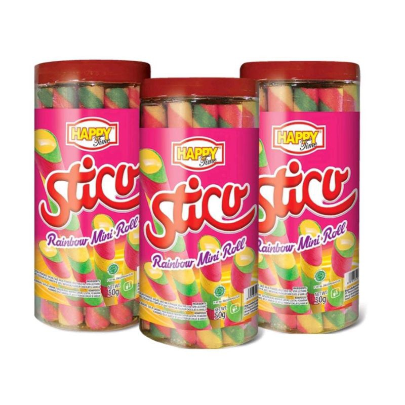 

Happy time sticu wafer mini roll rainbow