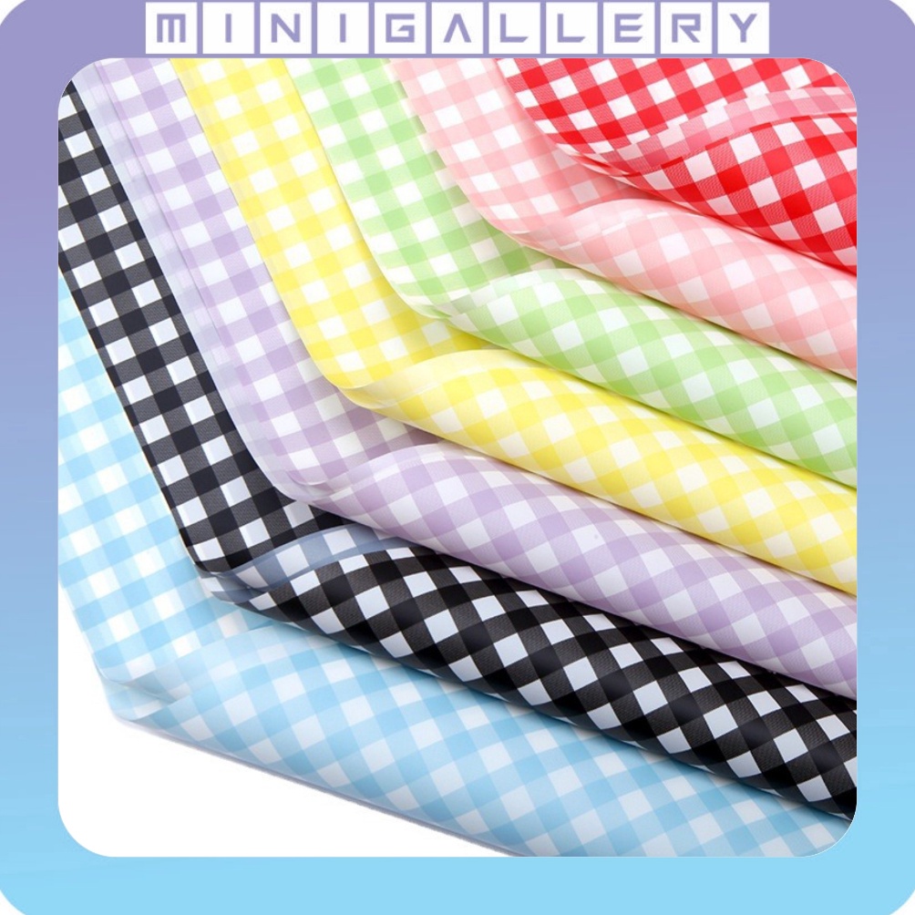 

Termurah 2 LEMBAR Kertas Buket Kotak Plaid Cellophane Flower Wrapping KB63